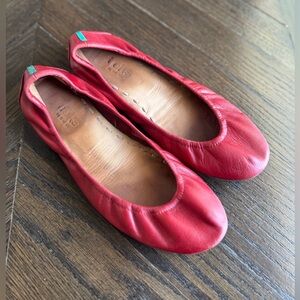 Tieks Red Leather Flats
